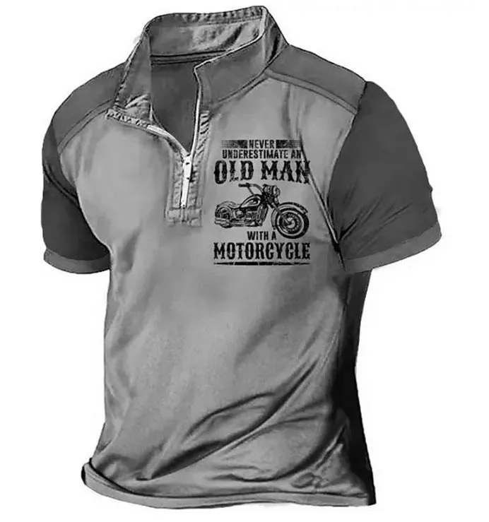 NEVER UNDER ESTIMATE AN OLD MAN COLLAR CASUAL SHIRT POLO