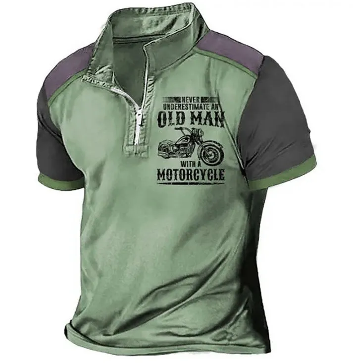 NEVER UNDER ESTIMATE AN OLD MAN COLLAR CASUAL SHIRT POLO