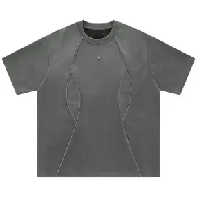 'Nova' Structured Suede-Finish T-Shirt