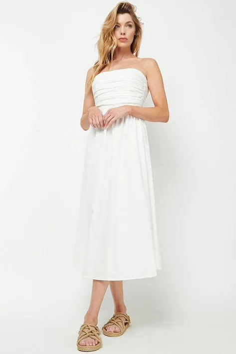 Off White Strapless Dress
