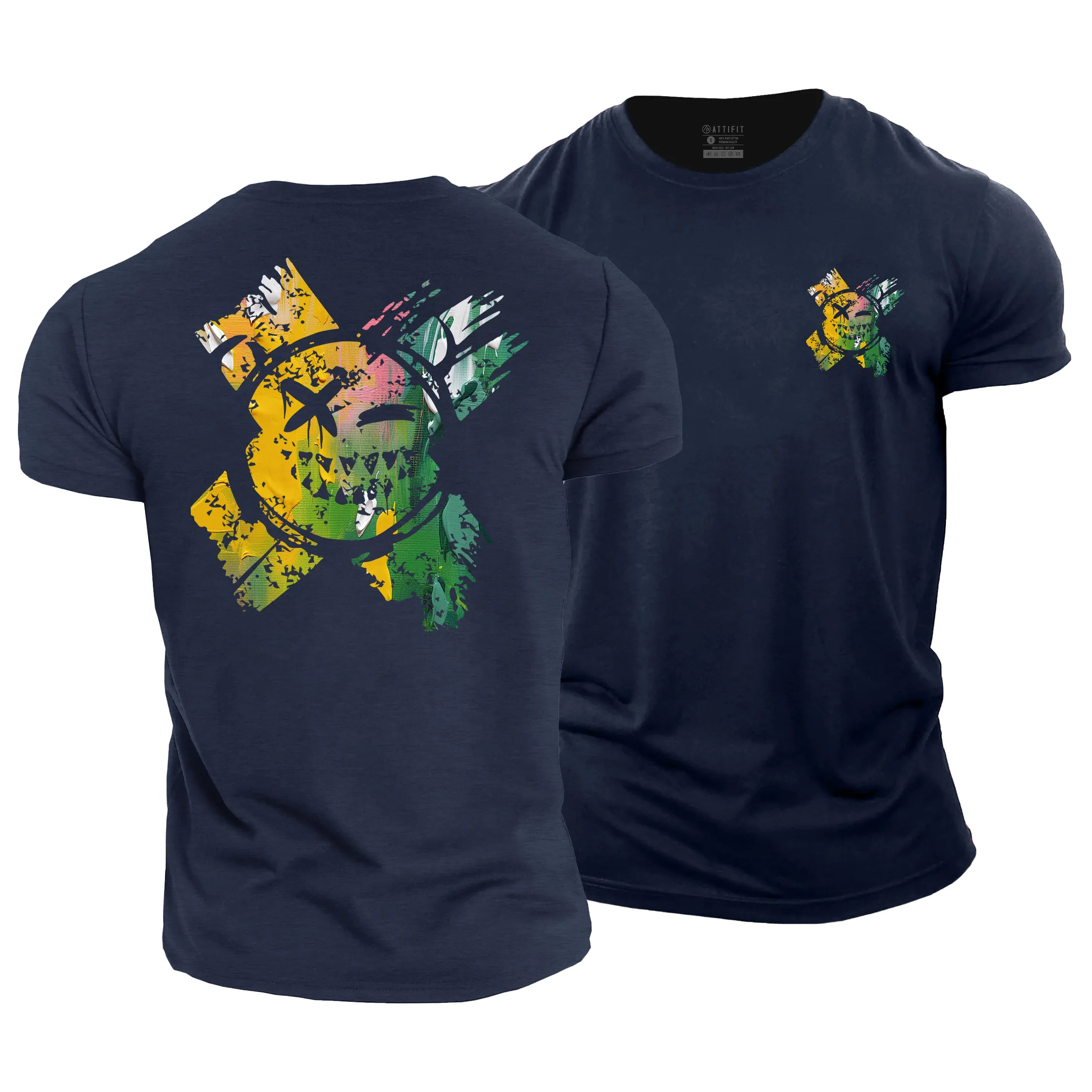 Oil Painting Smiley Cotton T-shirts