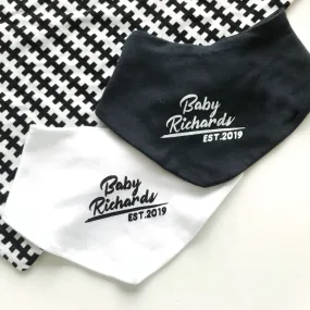 Personalised Baby Est. Bib