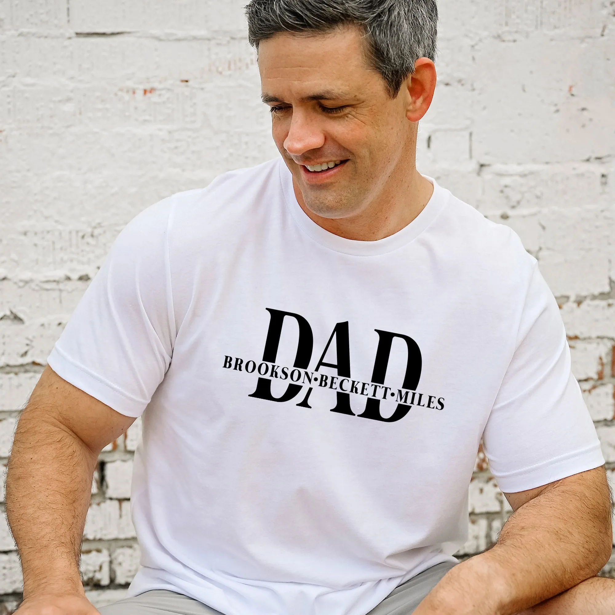 Personalized DAD Tee featuring Child's Name
