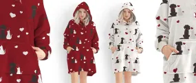 Poncho flannel stampato morbidotto Daunex, best friends
