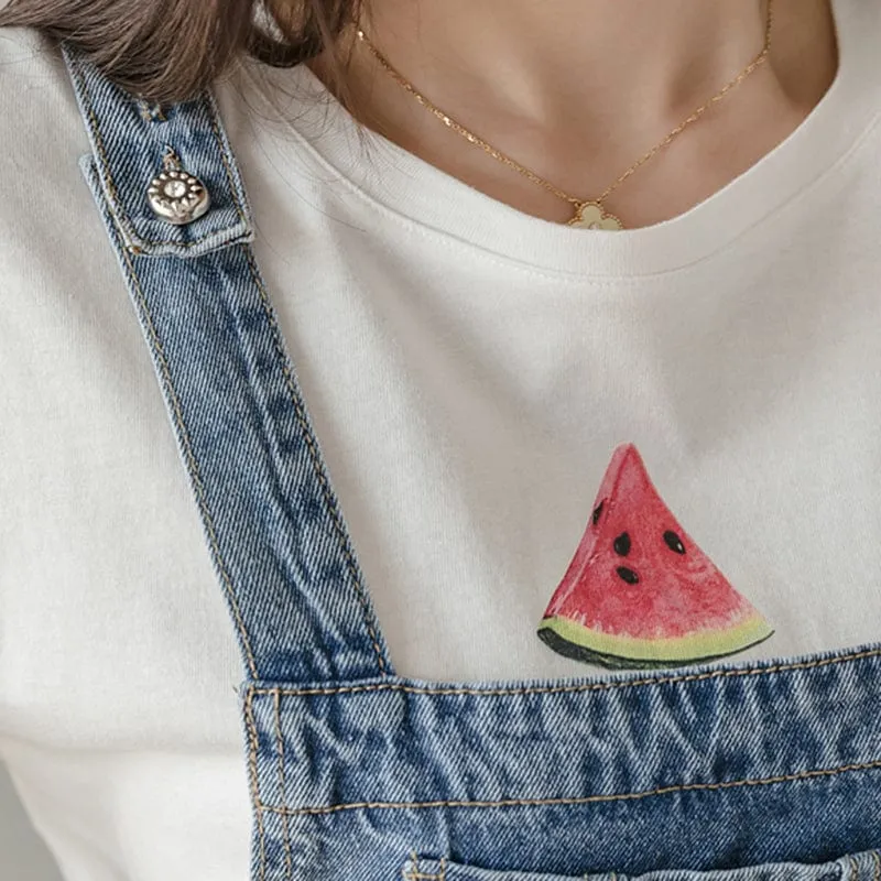 Preppy Knee-Length Denim Overall Dress