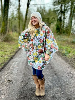 Rain Poncho - Flowerbed Brights
