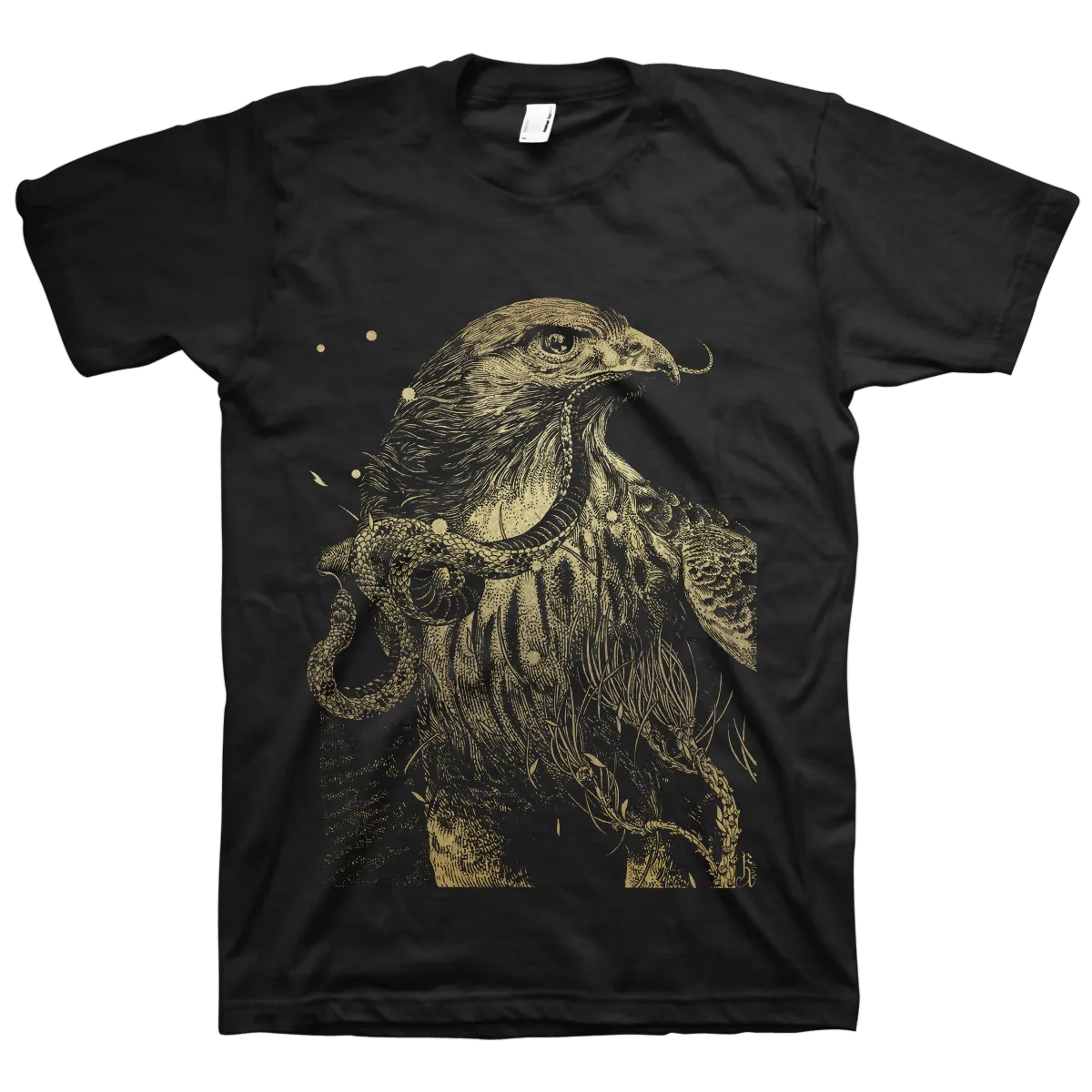 Richey Beckett "Black Gold: Hawk" Black T-Shirt