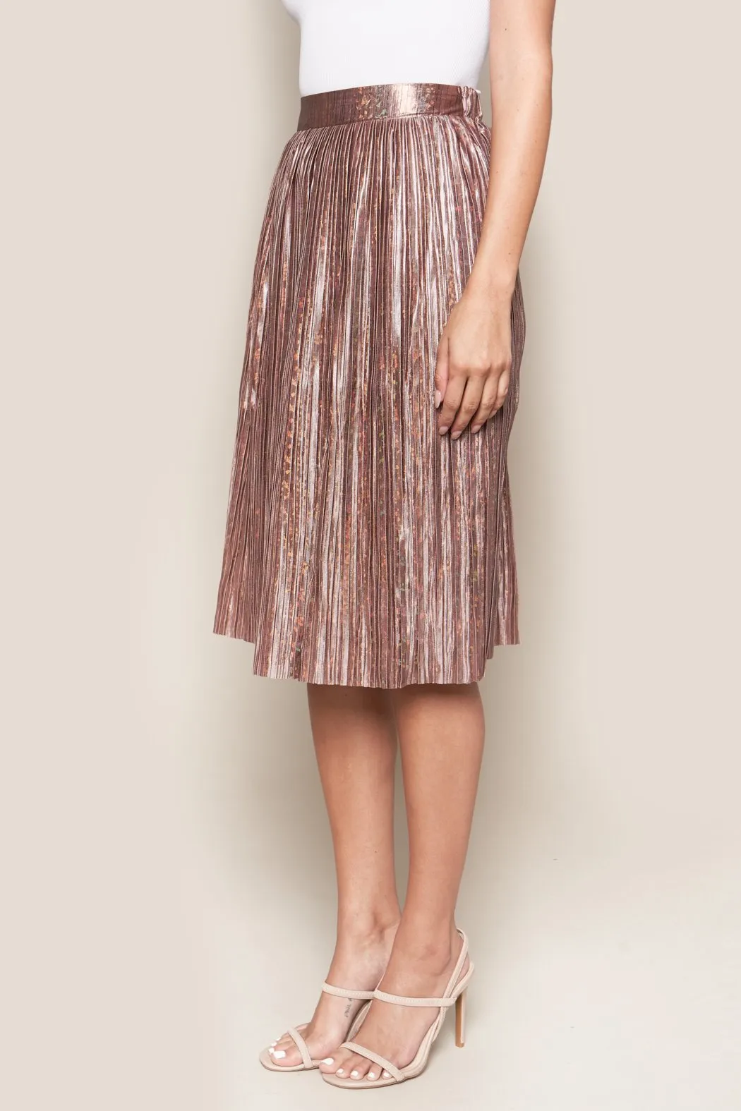 Rover Pleated Midi Skirt
