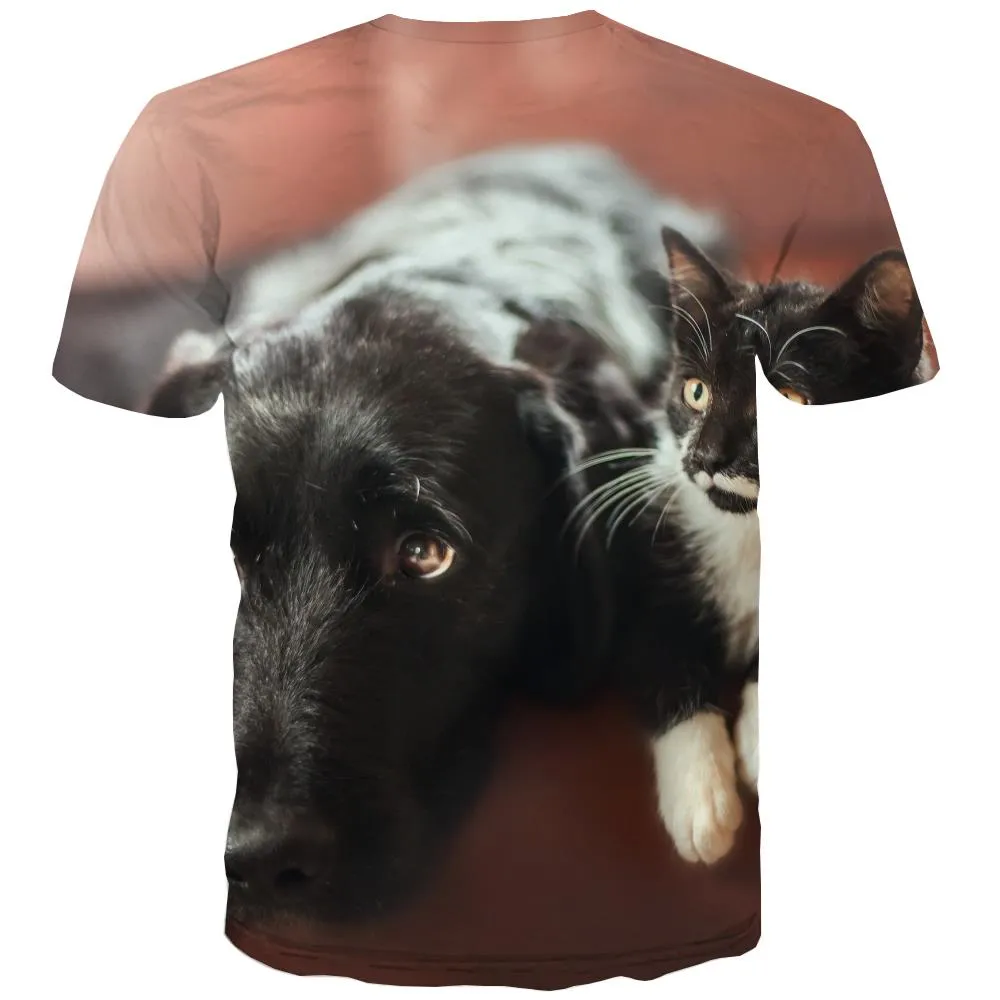 shirt animaldocile pets Funny 3D t shirtCool art costume men cat and dog