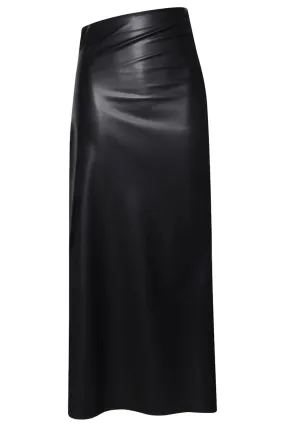 Side Ruched Midi Skirt