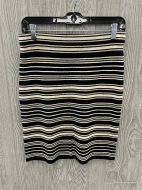 Skirt Midi By Loft In Striped Pattern, Size: 4