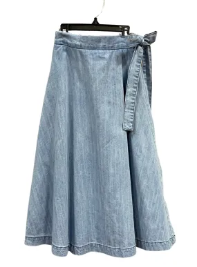 skirt wrap tie midi - chambray