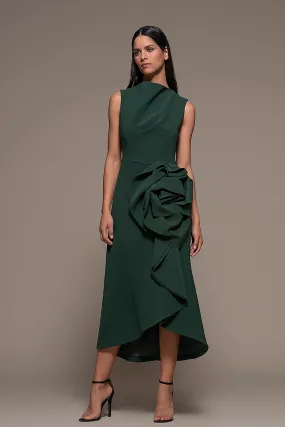 Sleeveless Draped Midi Dress