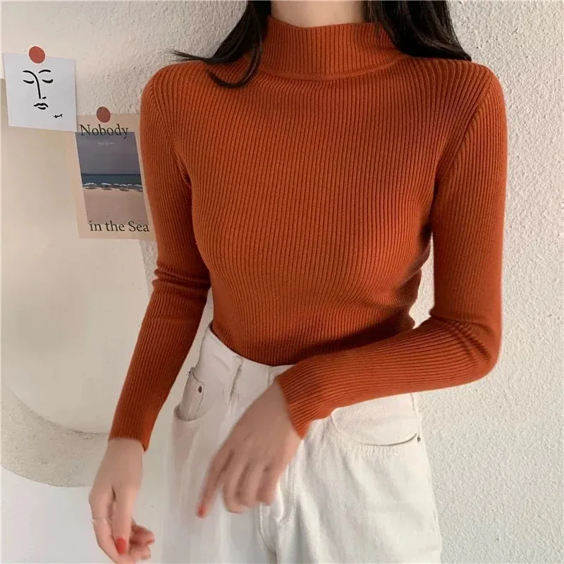 SOFT KNITTED HALF-TURTLENECK PULLOVERS( BUY 3 GET 1 FREE,BUY 6 GET 2 FREE,BUY 10 GET 4 FREE)