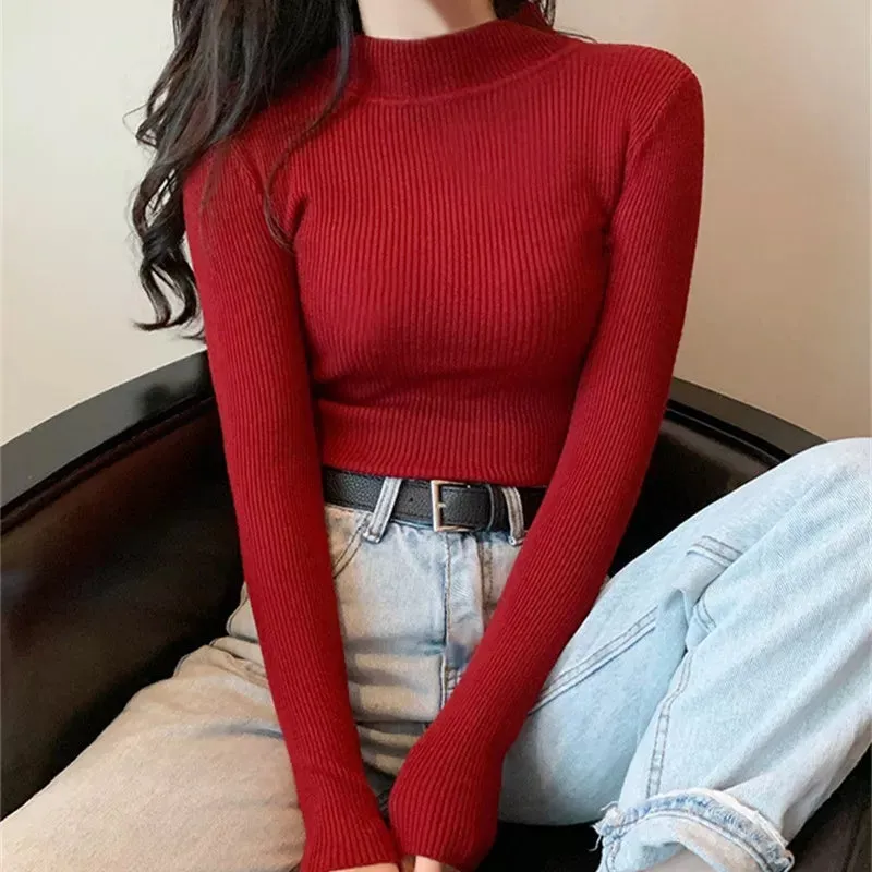 SOFT KNITTED HALF-TURTLENECK PULLOVERS( BUY 3 GET 1 FREE,BUY 6 GET 2 FREE,BUY 10 GET 4 FREE)