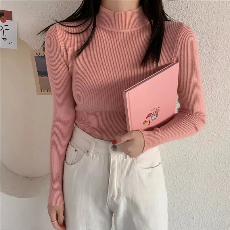 SOFT KNITTED HALF-TURTLENECK PULLOVERS( BUY 3 GET 1 FREE,BUY 6 GET 2 FREE,BUY 10 GET 4 FREE)