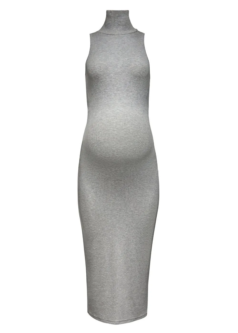 Soft Rib Turtleneck Sleeveless Dress