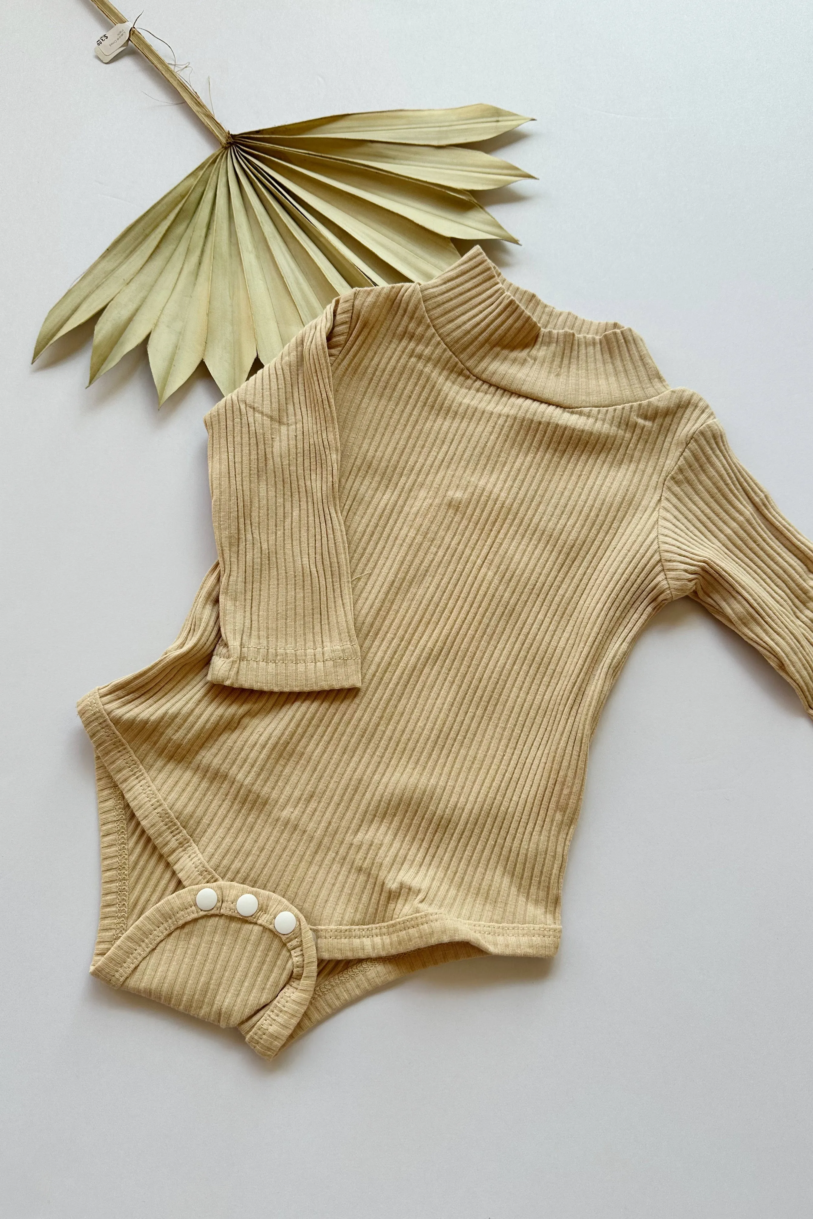 solid ribbed turtleneck romper
