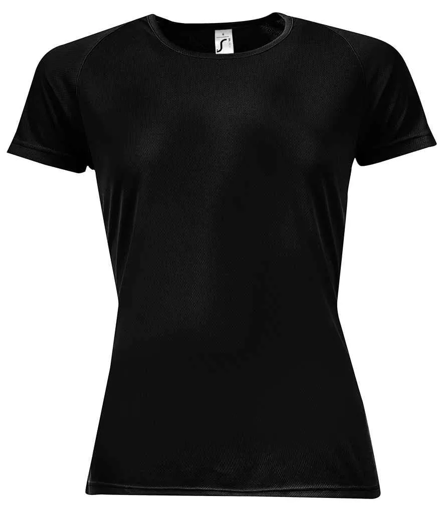 SOL'S Ladies Sporty Performance T-Shirt | Black