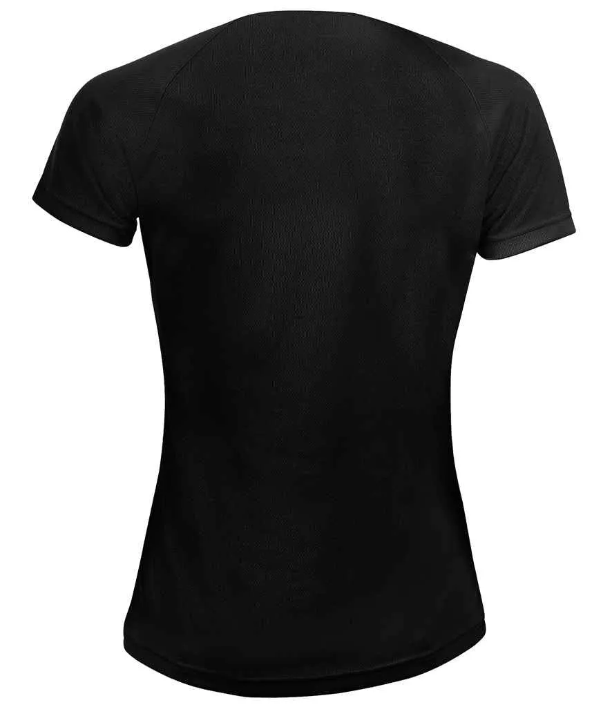 SOL'S Ladies Sporty Performance T-Shirt | Black