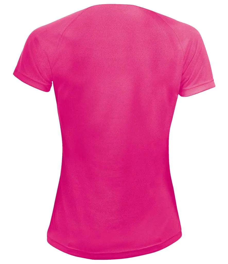 SOL'S Ladies Sporty Performance T-Shirt | Neon Pink
