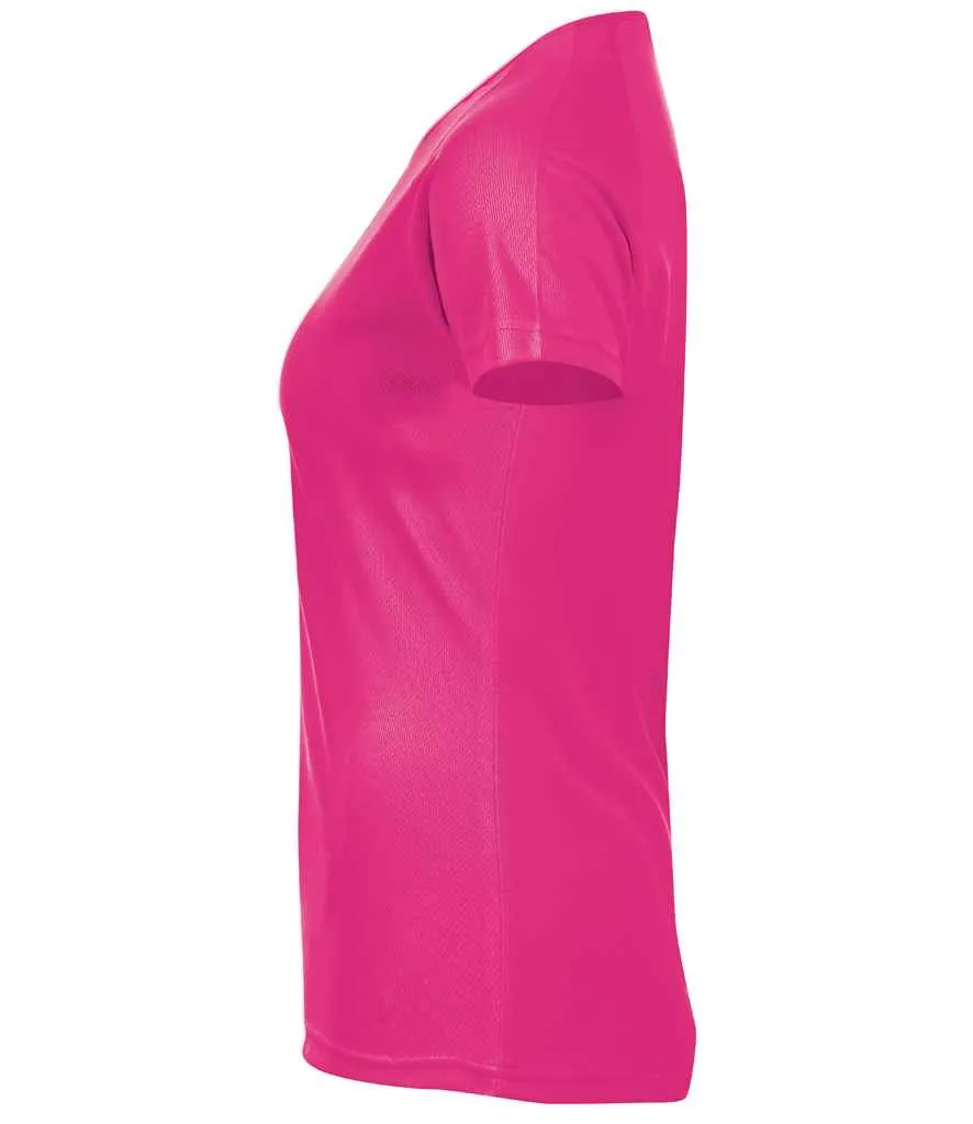 SOL'S Ladies Sporty Performance T-Shirt | Neon Pink