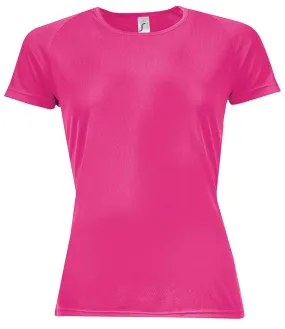 SOL'S Ladies Sporty Performance T-Shirt | Neon Pink