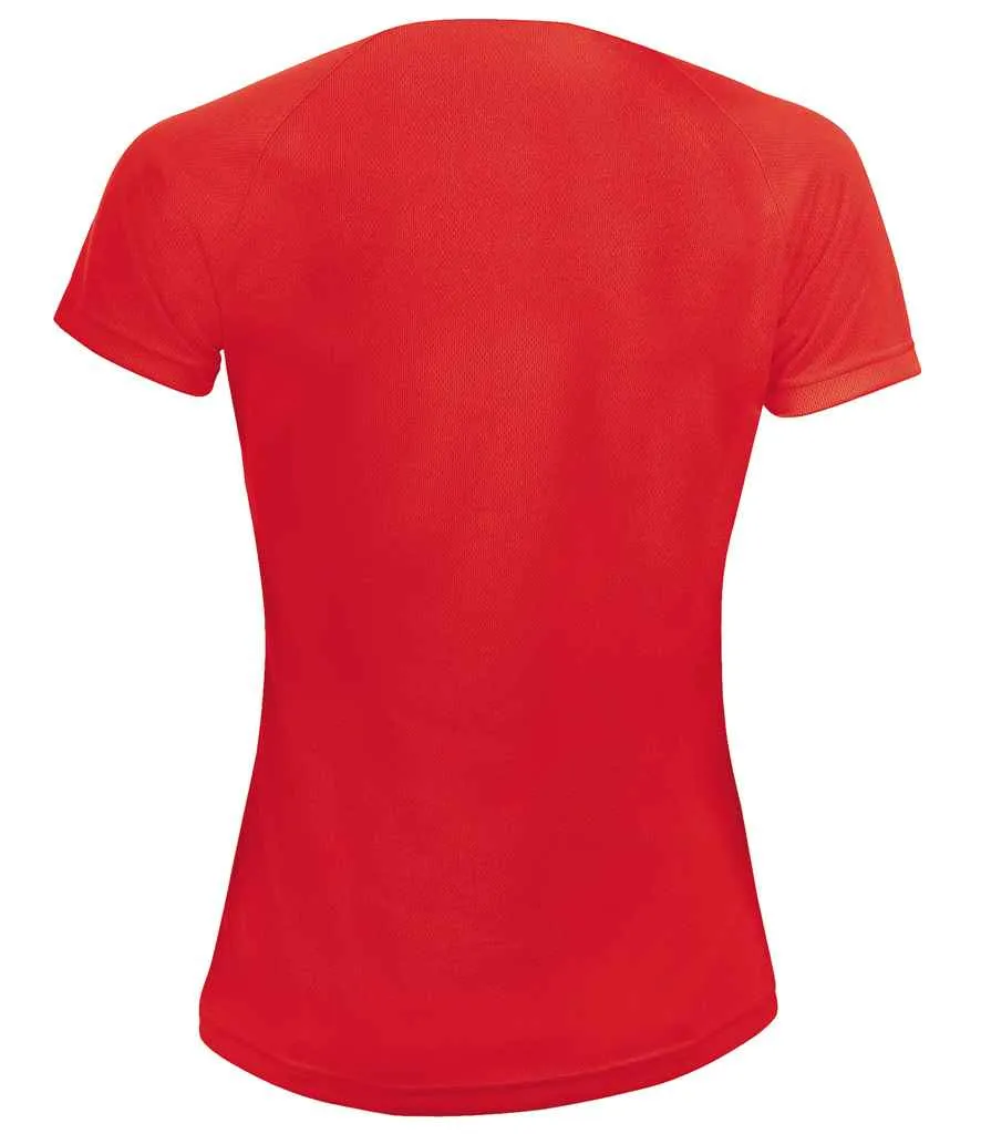 SOL'S Ladies Sporty Performance T-Shirt | Red