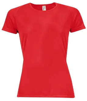 SOL'S Ladies Sporty Performance T-Shirt | Red