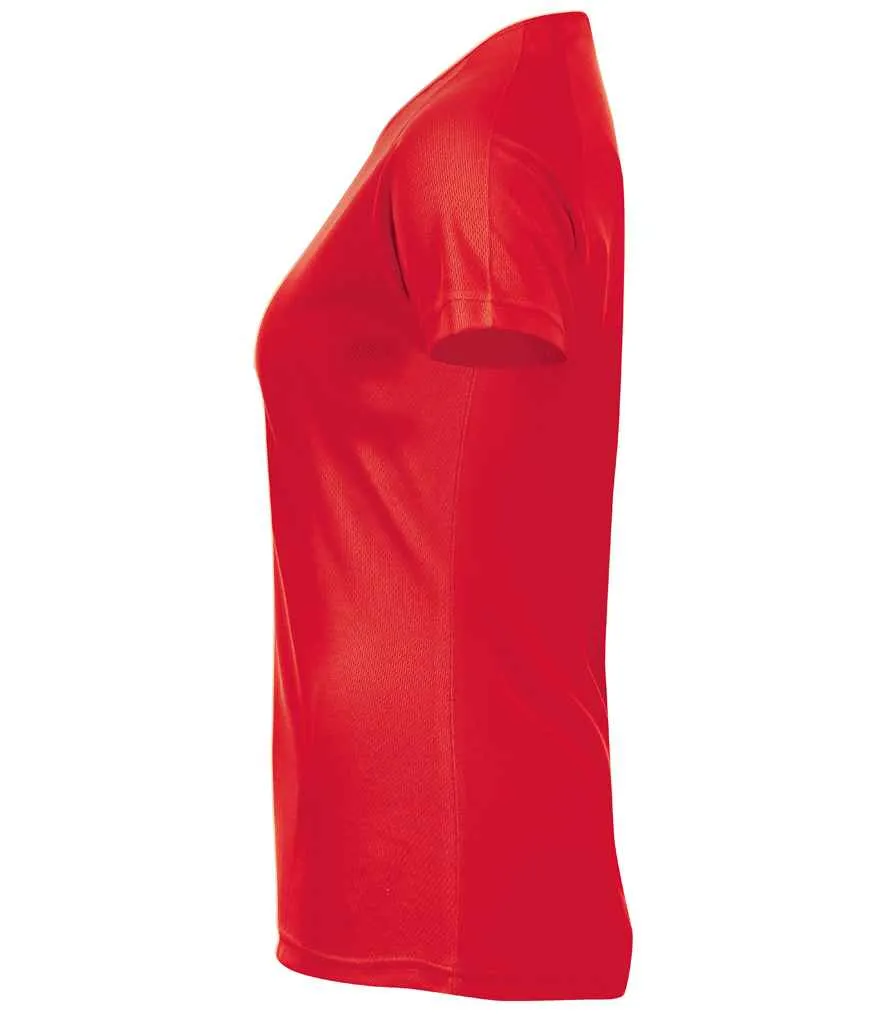 SOL'S Ladies Sporty Performance T-Shirt | Red