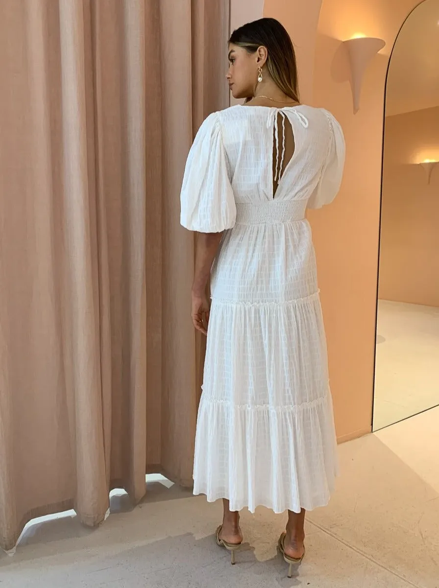 Sovere Reason Reversible Midi Dress in Chalk