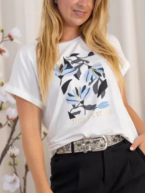 Soya Concept Marica FP 300 t-shirt white/blue