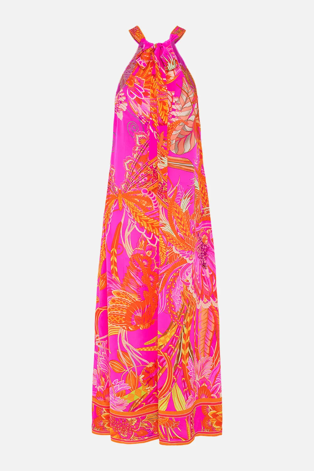 SPLIT NECK TIE BACK DRESS A HEART THAT FLUTTERS