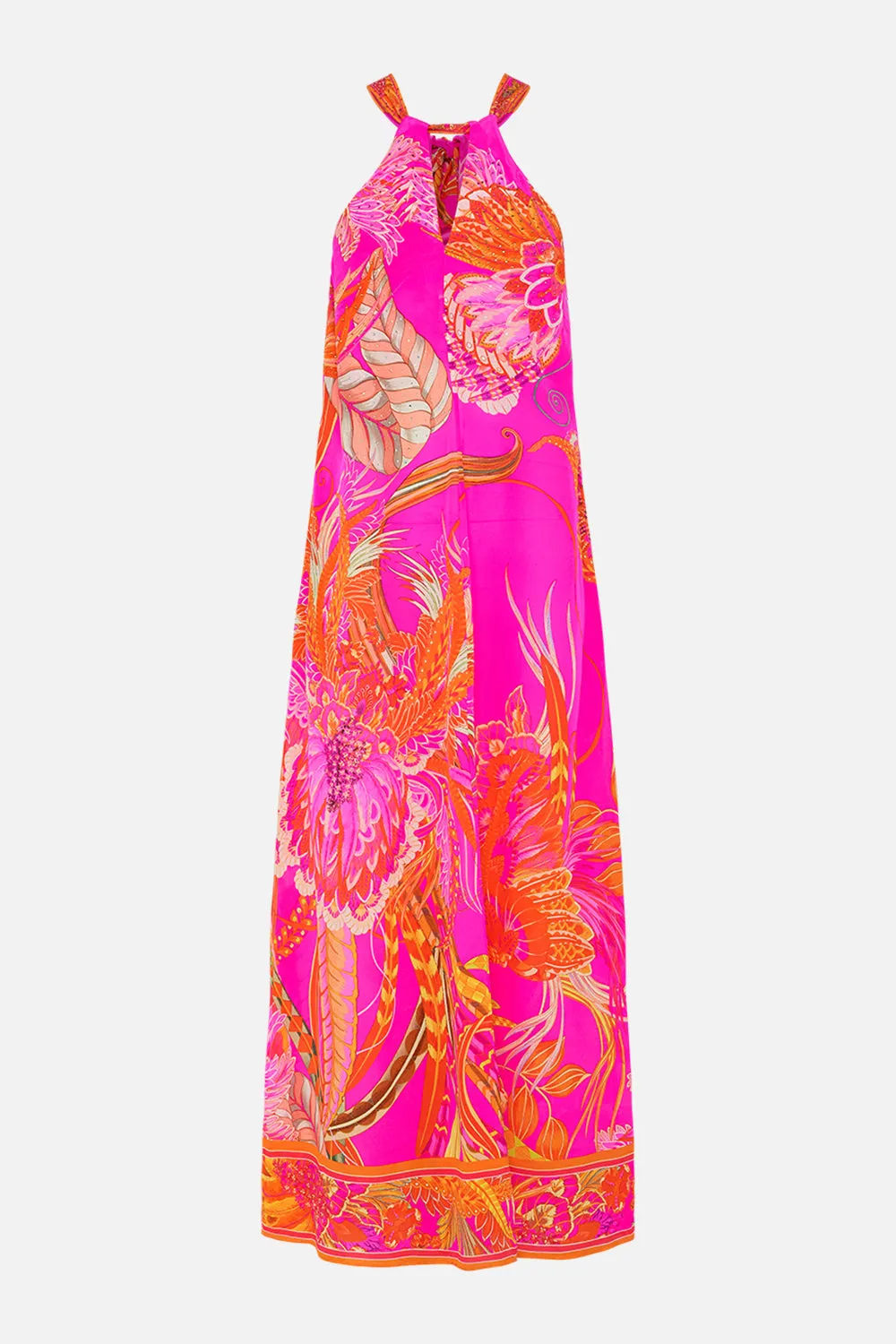 SPLIT NECK TIE BACK DRESS A HEART THAT FLUTTERS