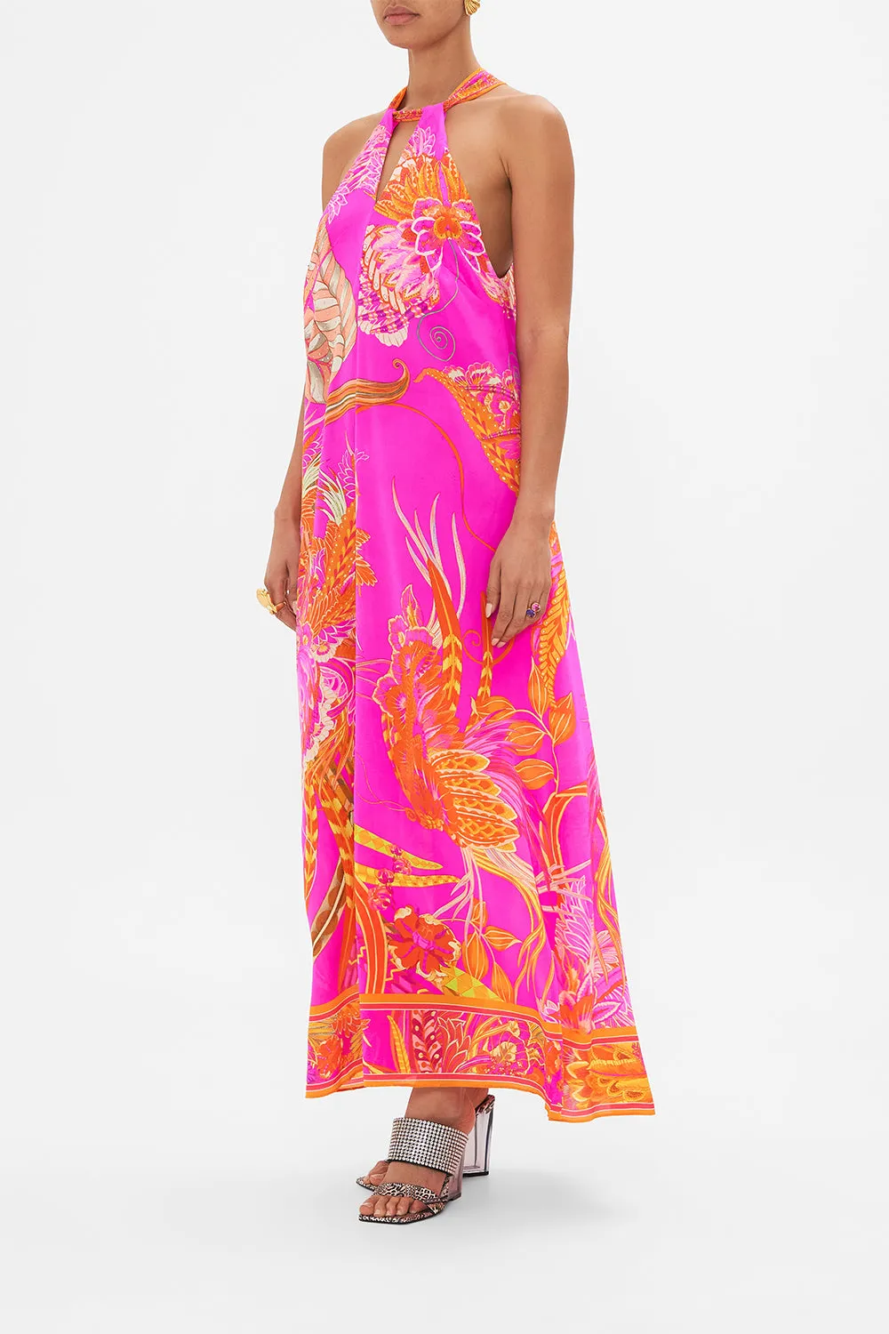 SPLIT NECK TIE BACK DRESS A HEART THAT FLUTTERS