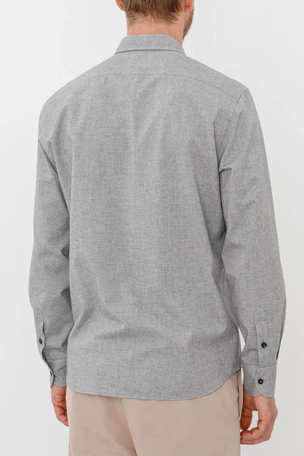 Sporty Flannel Shirt in Slate