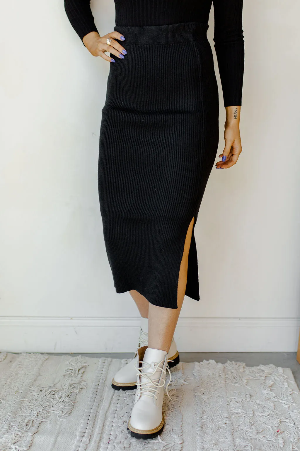 standing strong midi skirt