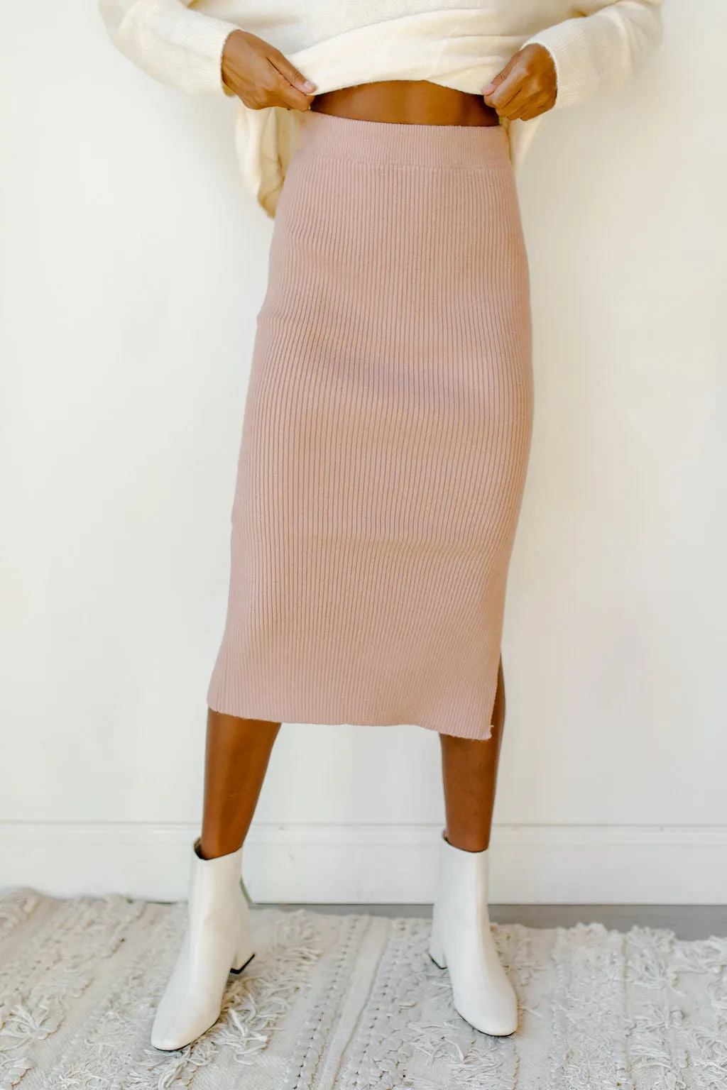 standing strong midi skirt