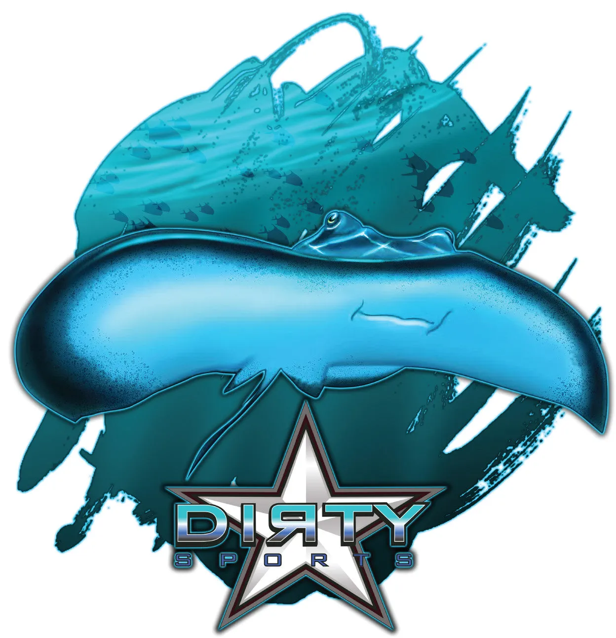 Sting Ray Shuffle - Short Sleeve Polyester Shirt