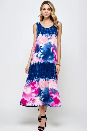 Stretchy Long Tank Dress Print 7000BN-TRP1-W294
