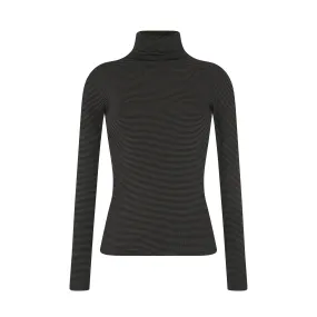 Striped Fitted Turtleneck