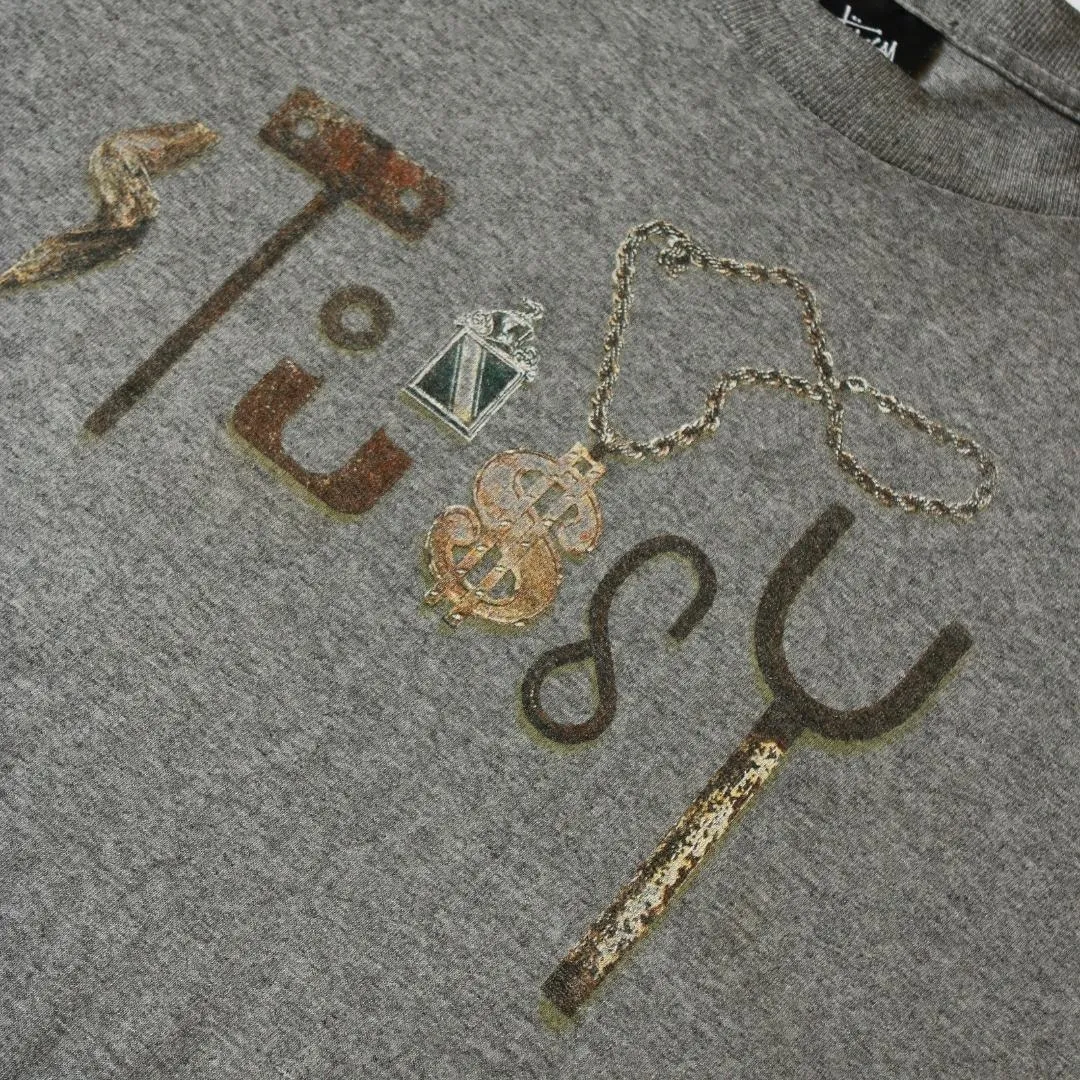 STUSSY METAL WORKS TEE  (L)