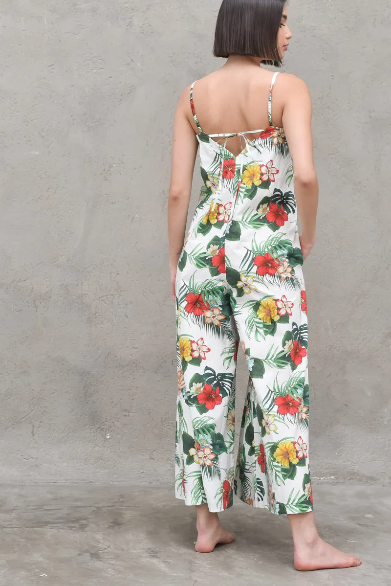Sun Up Overall Jumpsuit - Cotton Dress - White