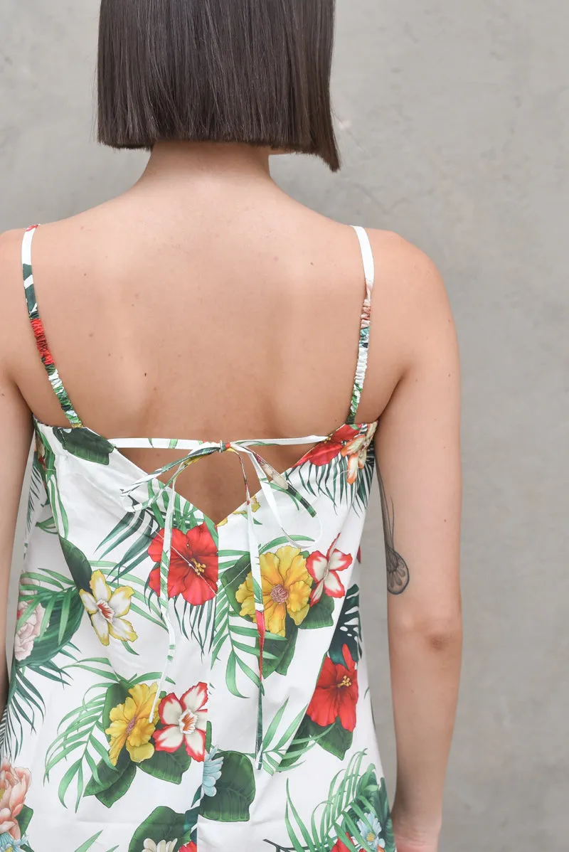 Sun Up Overall Jumpsuit - Cotton Dress - White