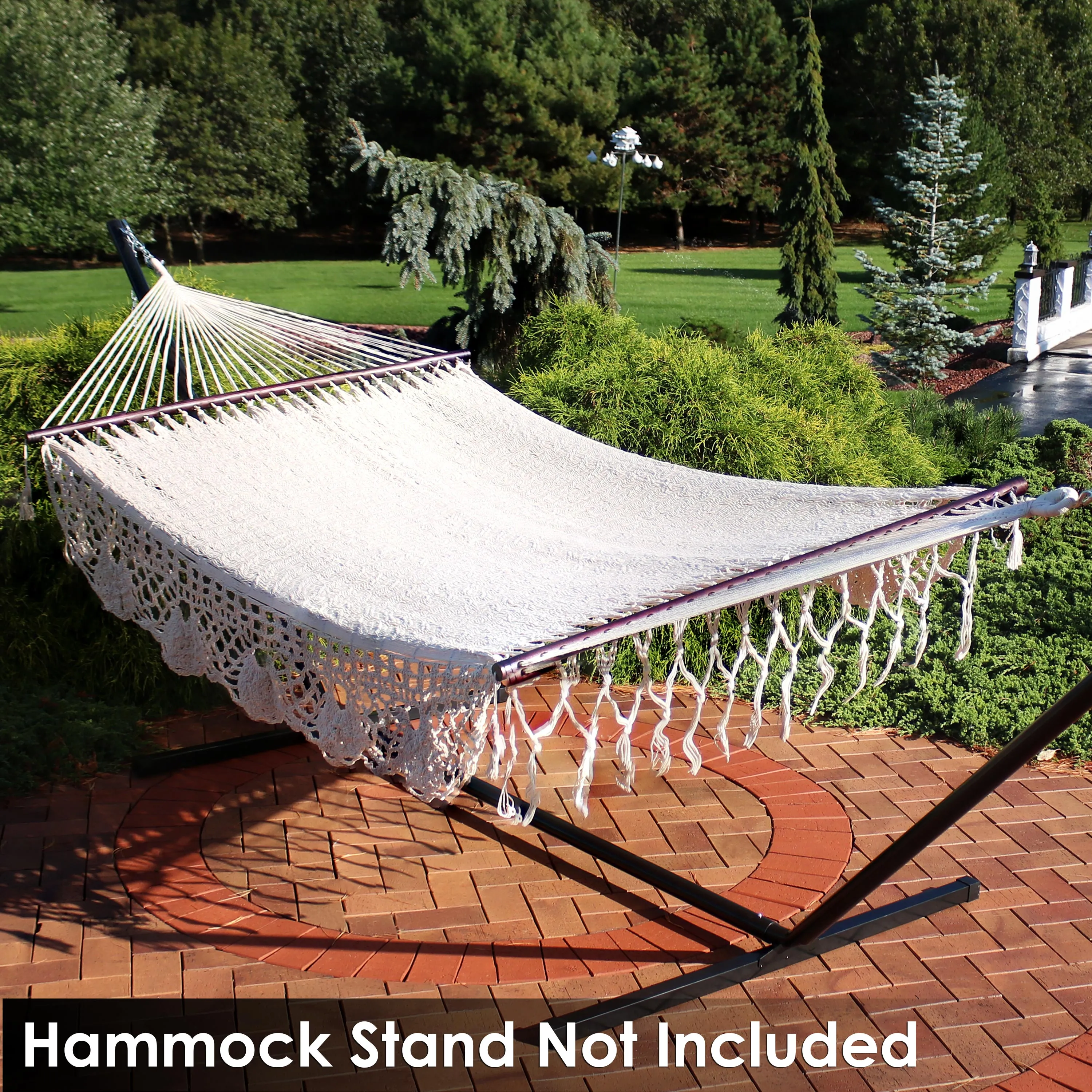 Sunnydaze Deluxe American Style 2-Person Hammock with Spreader Bars