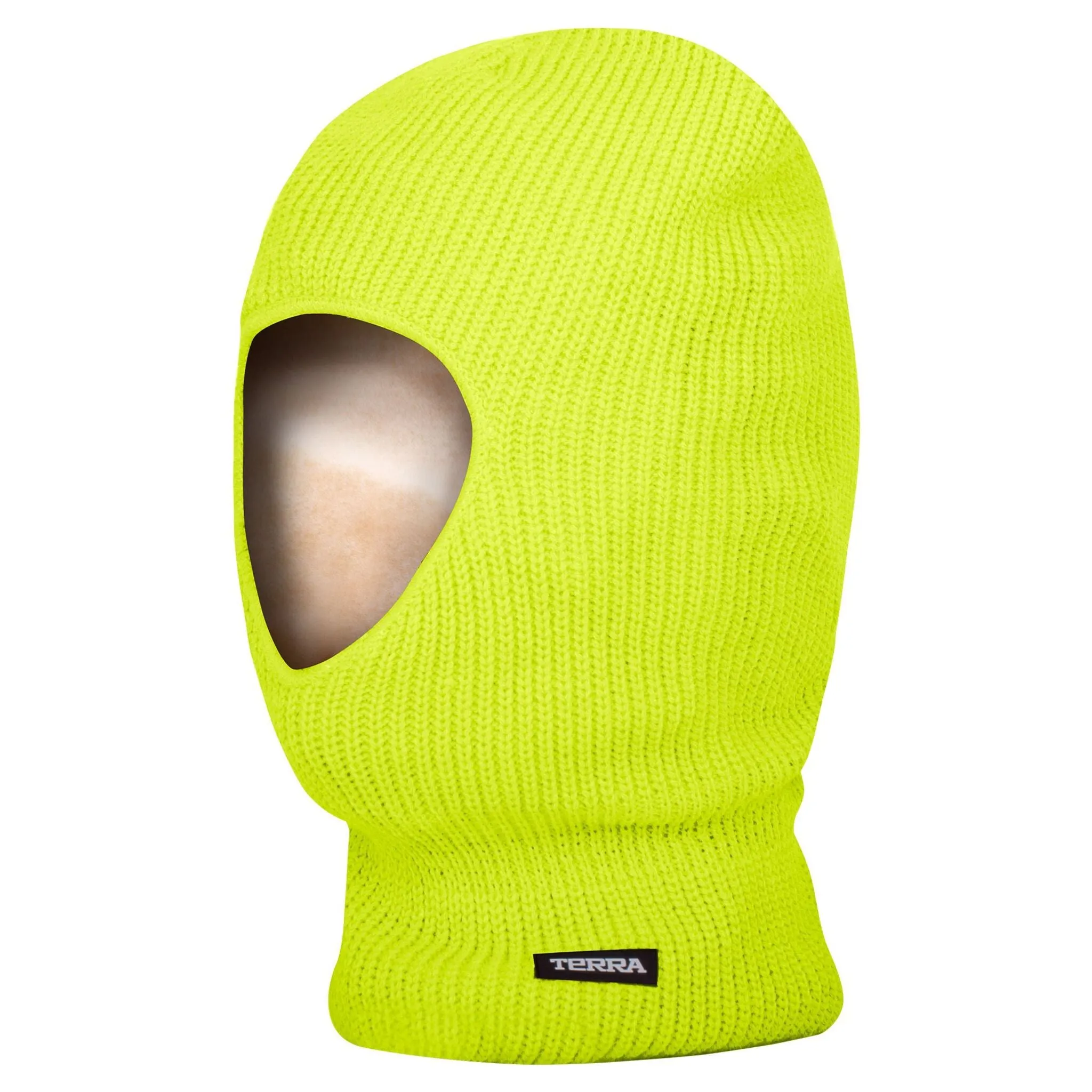 Terra Hi-Vis Acrylic Knit Balaclava with 3M Thinsulate Insulation, Superior Warmth, Comfort, Durability, Universal Fit, High Visibility for Winter Safety