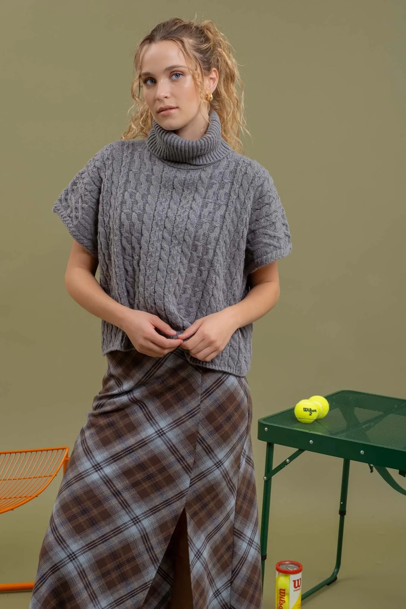 The Iliana Turtleneck Vest Top