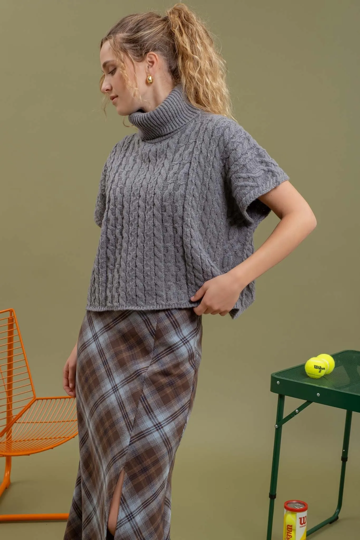 The Iliana Turtleneck Vest Top
