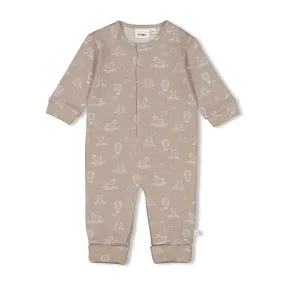THE NEUTRALS - Organic Cotton Double Knit Allover Print Overall