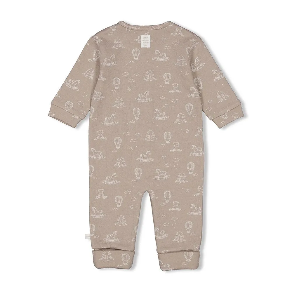 THE NEUTRALS - Organic Cotton Double Knit Allover Print Overall